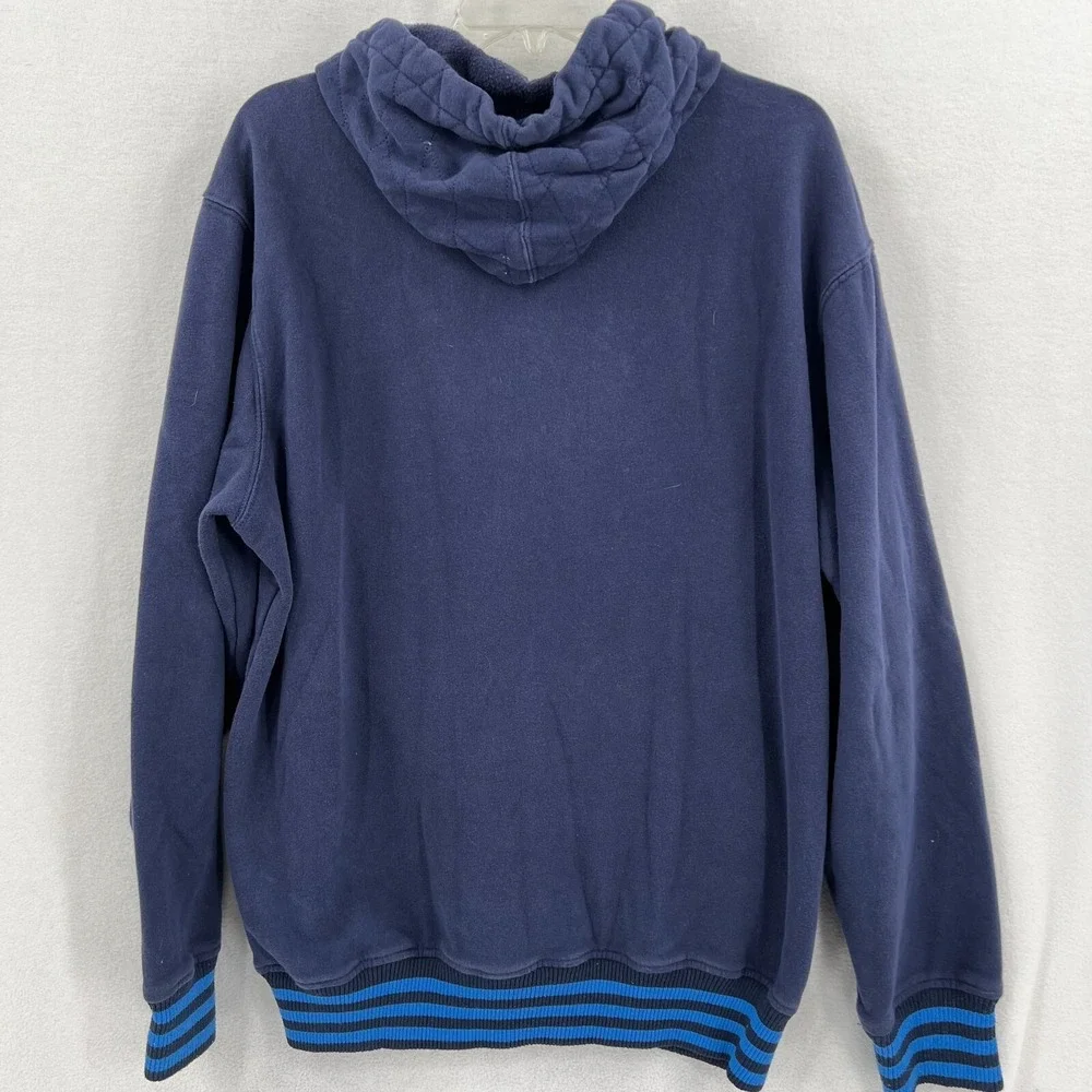 Adidas Oklahoma City Thunder Pullover Hoodie Mens Size Large Blue Quilted Fleece